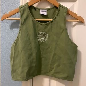Gymshark Crop Top - Military Green